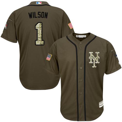 Mets #1 Mookie Wilson Green Salute to Service Stitched Youth MLB Jersey Mets #1 Mookie Wilson Green Salute to Service Stitched Youth MLB Jersey