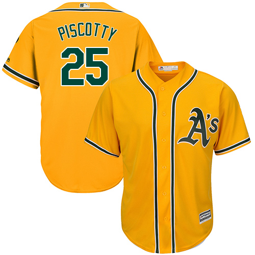 Athletics #25 Stephen Piscotty Gold Cool Base Stitched Youth MLB Jersey Athletics #25 Stephen Piscotty Gold Cool Base Stitched Youth MLB Jersey