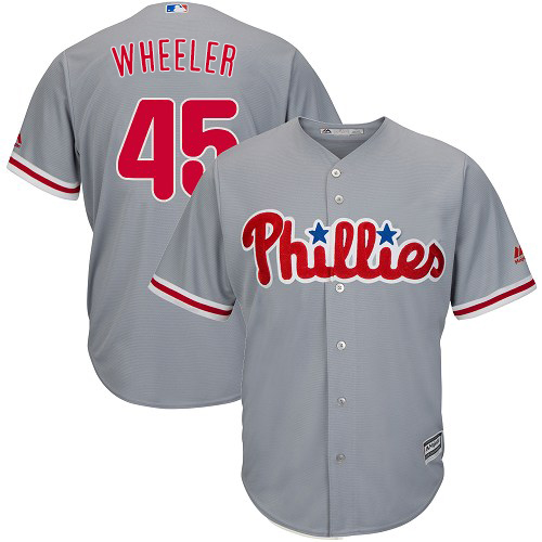 Phillies #45 Zack Wheeler Grey Cool Base Stitched Youth MLB Jersey Phillies #45 Zack Wheeler Grey Cool Base Stitched Youth MLB Jersey