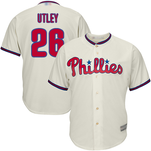 Phillies #26 Chase Utley Stitched Cream Youth MLB Jersey Phillies #26 Chase Utley Stitched Cream Youth MLB Jersey