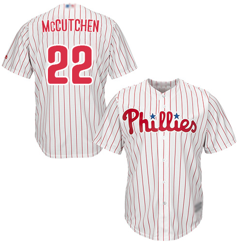 Phillies #22 Andrew McCutchen White(Red Strip) Cool Base Stitched Youth MLB Jersey Phillies #22 Andrew McCutchen White(Red Strip) Cool Base Stitched Youth MLB Jersey