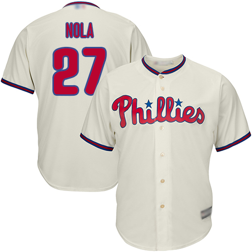 Phillies #27 Aaron Nola Cream Cool Base Stitched Youth MLB Jersey Phillies #27 Aaron Nola Cream Cool Base Stitched Youth MLB Jersey