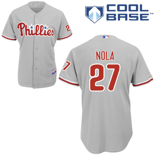 Phillies #27 Aaron Nola Grey Cool Base Stitched Youth MLB Jersey Phillies #27 Aaron Nola Grey Cool Base Stitched Youth MLB Jersey