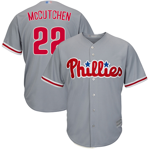 Phillies #22 Andrew McCutchen Grey Cool Base Stitched Youth MLB Jersey Phillies #22 Andrew McCutchen Grey Cool Base Stitched Youth MLB Jersey