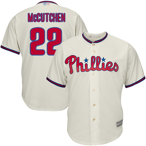 Phillies #22 Andrew McCutchen Cream Cool Base Stitched Youth MLB Jersey Phillies #22 Andrew McCutchen Cream Cool Base Stitched Youth MLB Jersey