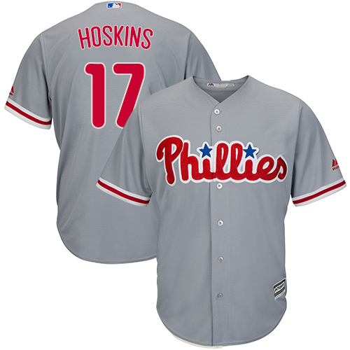 Phillies #17 Rhys Hoskins Grey Cool Base Stitched Youth MLB Jersey Phillies #17 Rhys Hoskins Grey Cool Base Stitched Youth MLB Jersey