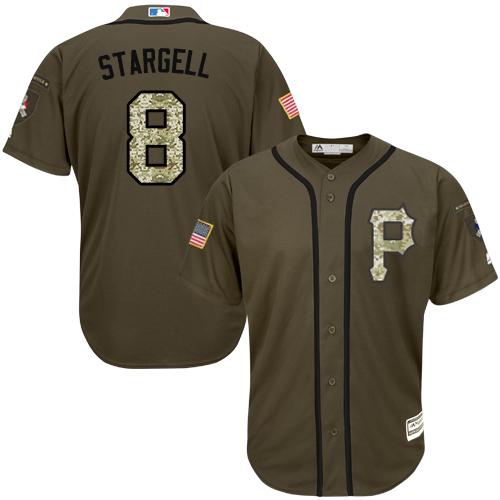 Pirates #8 Willie Stargell Green Salute to Service Stitched Youth MLB Jersey Pirates #8 Willie Stargell Green Salute to Service Stitched Youth MLB Jersey