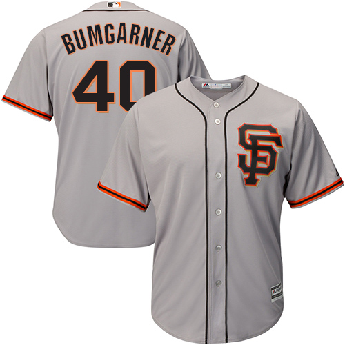 Giants #40 Madison Bumgarner Grey Road 2 Cool Base Stitched Youth MLB Jersey Giants #40 Madison Bumgarner Grey Road 2 Cool Base Stitched Youth MLB Jersey