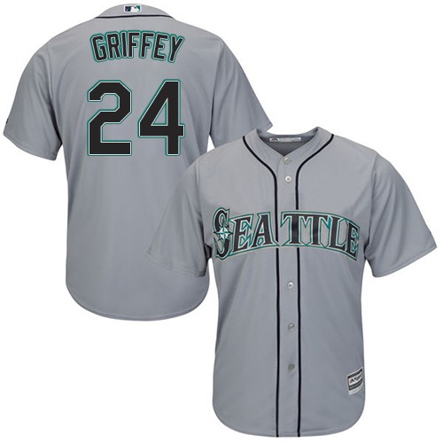 Mariners #24 Ken Griffey Grey Cool Base Stitched Youth MLB Jersey Mariners #24 Ken Griffey Grey Cool Base Stitched Youth MLB Jersey