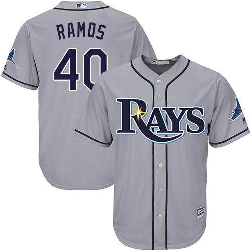 Rays #40 Wilson Ramos Grey Cool Base Stitched Youth MLB Jersey Rays #40 Wilson Ramos Grey Cool Base Stitched Youth MLB Jersey