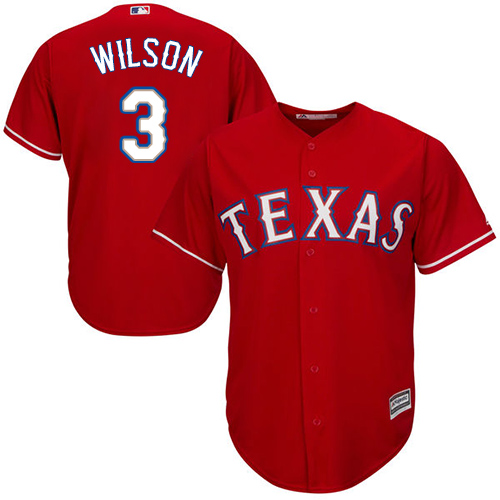 Rangers #3 Russell Wilson Red Cool Base Stitched Youth MLB Jersey Rangers #3 Russell Wilson Red Cool Base Stitched Youth MLB Jersey