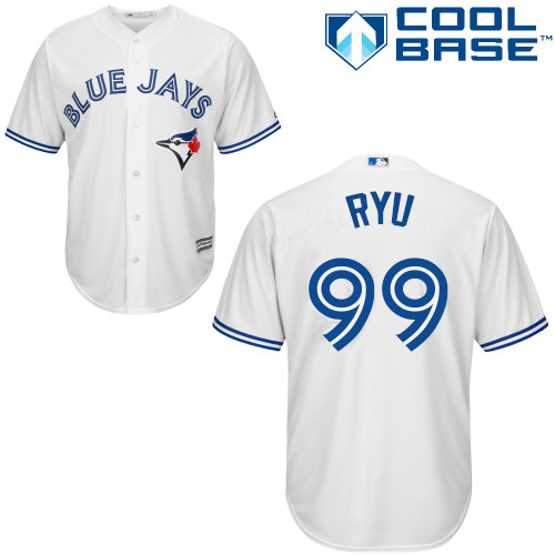 Blue Jays #99 Hyun-Jin Ryu White New Cool Base Stitched Youth MLB Jersey Blue Jays #99 Hyun-Jin Ryu White New Cool Base Stitched Youth MLB Jersey