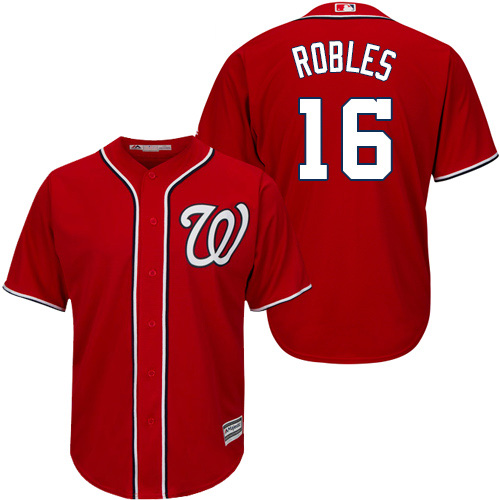 Nationals #16 Victor Robles Red New Cool Base Stitched Youth MLB Jersey