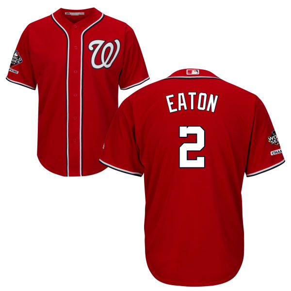 Nationals #2 Adam Eaton Red Cool Base 2019 World Series Champions Stitched Youth MLB Jersey Nationals #2 Adam Eaton Red Cool Base 2019 World Series Champions Stitched Youth MLB Jersey