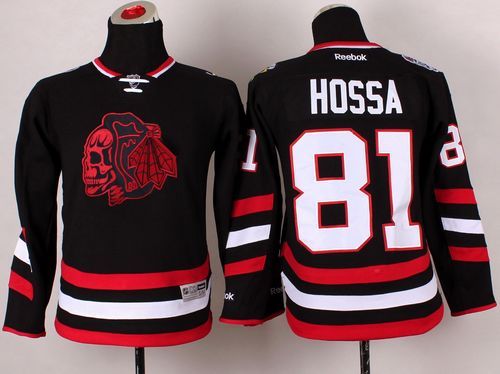Blackhawks #81 Marian Hossa Black(Red Skull) 2014 Stadium Series Stitched Youth NHL Jersey Blackhawks #81 Marian Hossa Black(Red Skull) 2014 Stadium Series Stitched Youth NHL Jersey