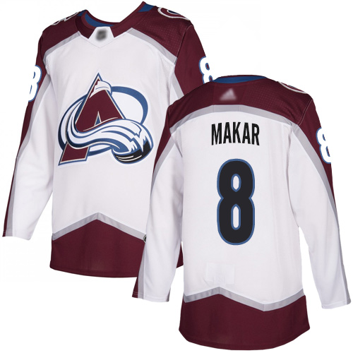 Adidas Avalanche #8 Cale Makar White Road Authentic Stitched Youth NHL Jersey Adidas Avalanche #8 Cale Makar White Road Authentic Stitched Youth NHL Jersey