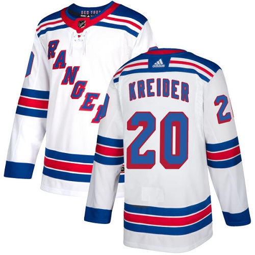 Adidas Rangers #20 Chris Kreider White Road Authentic Stitched Youth NHL Jersey Adidas Rangers #20 Chris Kreider White Road Authentic Stitched Youth NHL Jersey