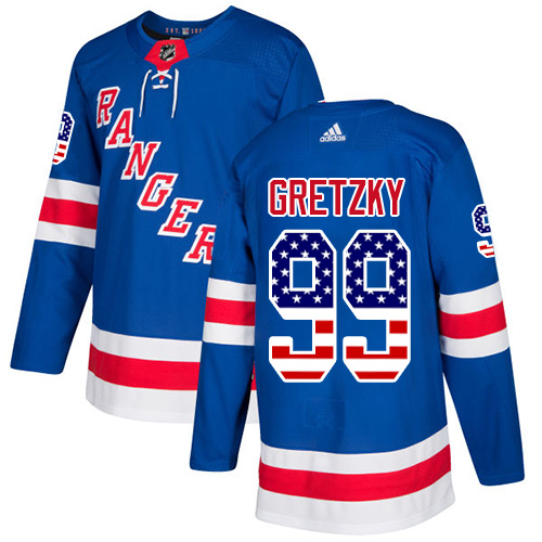 Adidas Rangers #99 Wayne Gretzky Royal Blue Home Authentic USA Flag Stitched Youth NHL Jersey Adidas Rangers #99 Wayne Gretzky Royal Blue Home Authentic USA Flag Stitched Youth NHL Jersey
