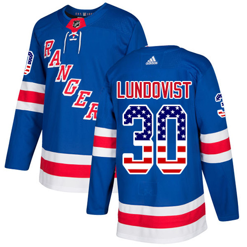 Adidas Rangers #30 Henrik Lundqvist Royal Blue Home Authentic USA Flag Stitched Youth NHL Jersey Adidas Rangers #30 Henrik Lundqvist Royal Blue Home Authentic USA Flag Stitched Youth NHL Jersey