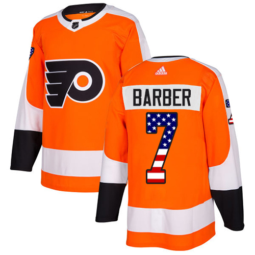 Adidas Flyers #7 Bill Barber Orange Home Authentic USA Flag Stitched Youth NHL Jersey Adidas Flyers #7 Bill Barber Orange Home Authentic USA Flag Stitched Youth NHL Jersey