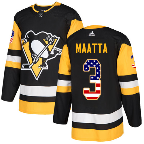 Adidas Penguins #3 Olli Maatta Black Home Authentic USA Flag Stitched Youth NHL Jersey Adidas Penguins #3 Olli Maatta Black Home Authentic USA Flag Stitched Youth NHL Jersey