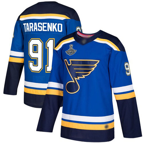 Adidas Blues #91 Vladimir Tarasenko Blue Home Authentic Stanley Cup Champions Stitched Youth NHL Jersey Adidas Blues #91 Vladimir Tarasenko Blue Home Authentic Stanley Cup Champions Stitched Youth NHL Jersey