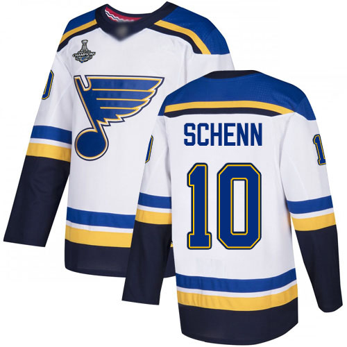 Adidas Blues #10 Brayden Schenn White Road Authentic Stanley Cup Champions Stitched Youth NHL Jersey Adidas Blues #10 Brayden Schenn White Road Authentic Stanley Cup Champions Stitched Youth NHL Jersey