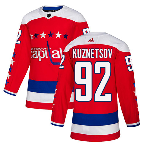 Adidas Capitals #92 Evgeny Kuznetsov Red Alternate Authentic Stitched Youth NHL Jersey