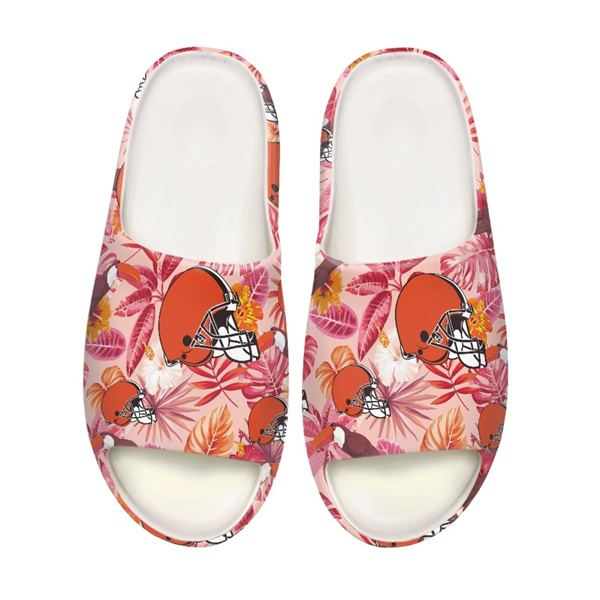 Women's Cleveland Browns Yeezy Slippers/Shoes 001