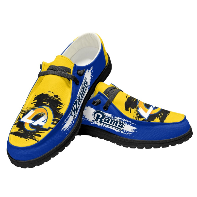 Women's Los Angeles Rams Loafers Lace Up Shoes 002 (Pls check description for details)