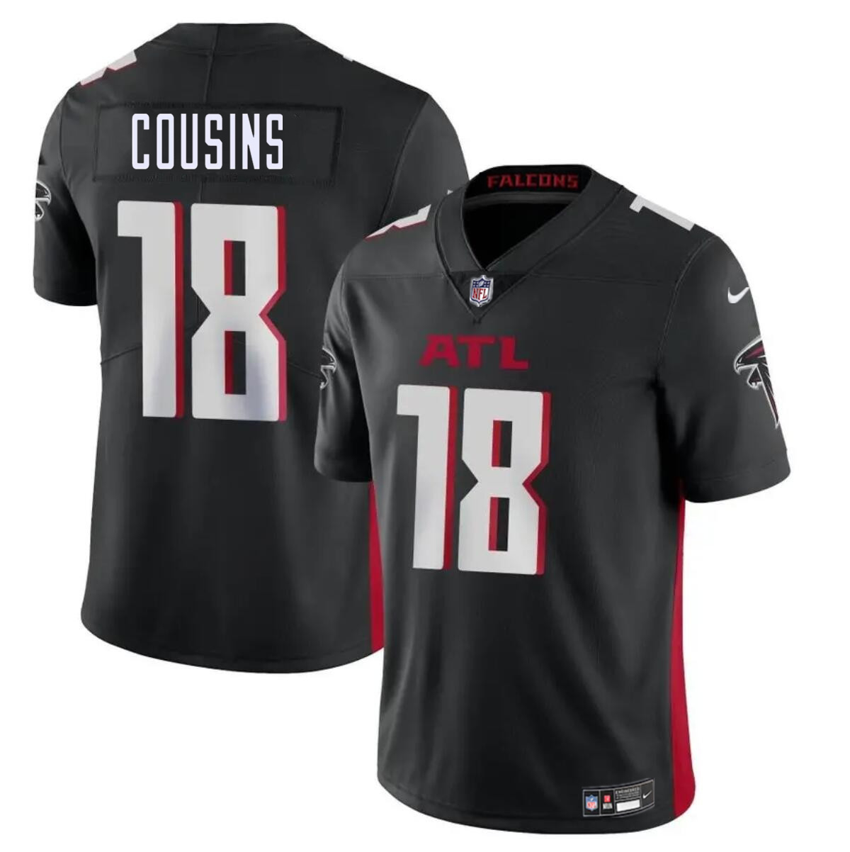 Youth Atlanta Falcons #18 Kirk Cousins Black Vapor Untouchable Limited Stitched Football Jersey
