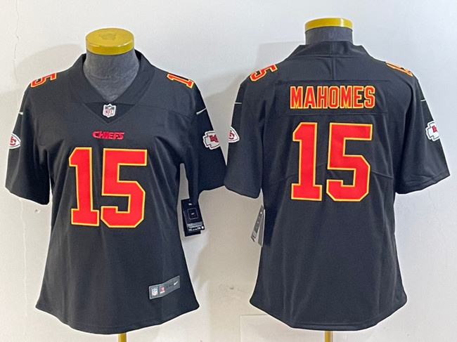 Youth Kansas City Chiefs #15 Patrick Mahomes Black Vapor Untouchable Limited Stitched Jersey Youth Kansas City Chiefs #15 Patrick Mahomes Black Vapor Untouchable Limited Stitched Jersey