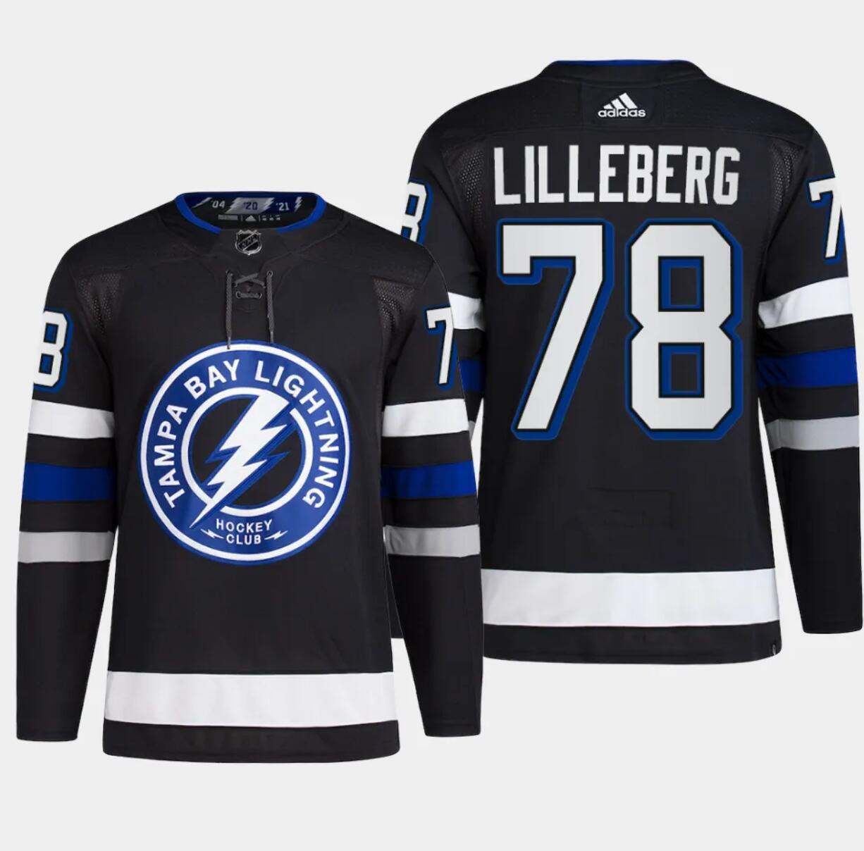 Men's Tampa Bay Lightning #78 Emil Martinsen Lilleberg Black Alternate Premier Breakaway Stitched Jersey Men's Tampa Bay Lightning #78 Emil Martinsen Lilleberg Black Alternate Premier Breakaway Stitched Jersey
