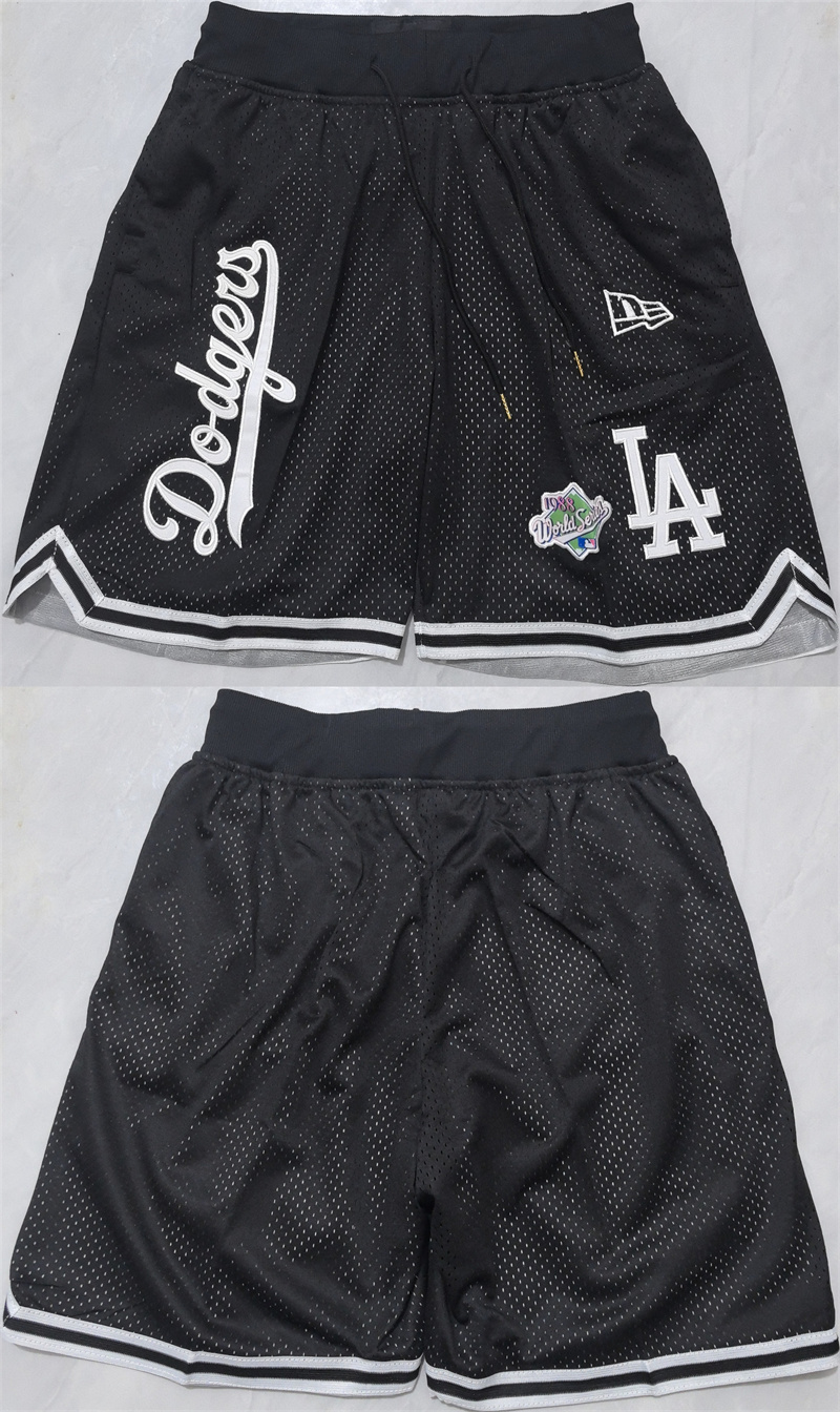 Men's Los Angeles Dodgers Black Shorts (Run Small)