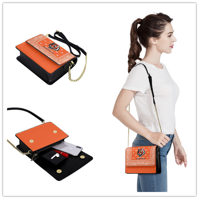 Cincinnati Bengals PU Leather Crossbody Bags 001