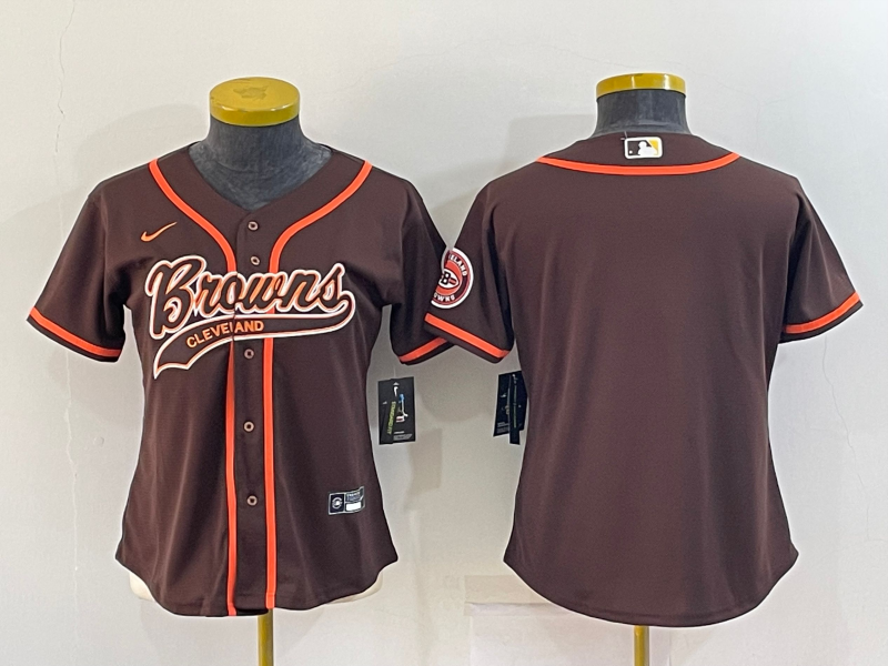 Youth Cleveland Browns Blank Brown With Patch Cool Base Stitched Baseball Jersey Youth Cleveland Browns Blank Brown With Patch Cool Base Stitched Baseball Jersey