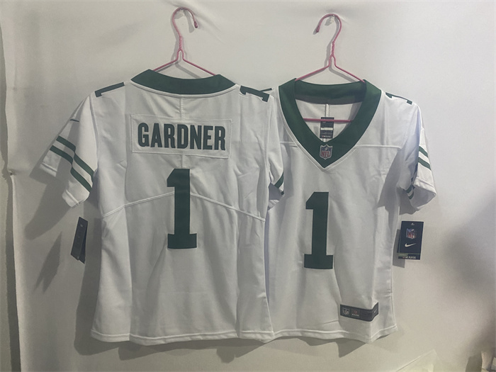 Youth New York Jets #1 Sauce Gardner White Throwback Vapor Untouchable Limited Stitched Jersey Youth New York Jets #1 Sauce Gardner White Throwback Vapor Untouchable Limited Stitched Jersey