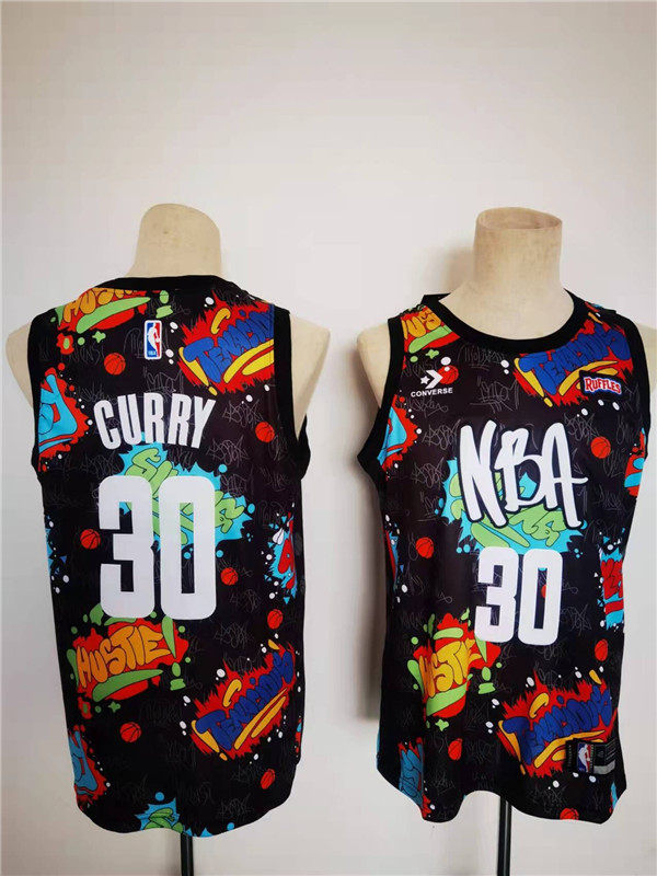 Men's Golden State Warriors #30 Stephen Curry 75th Anniversary Black Stitched Basketball Jersey Men's Golden State Warriors #30 Stephen Curry 75th Anniversary Black Stitched Basketball Jersey