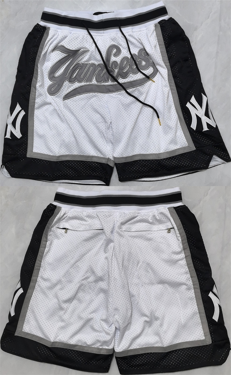 Men's New Yok Yankees White Shorts (Run Small) Men's New Yok Yankees White Shorts (Run Small)