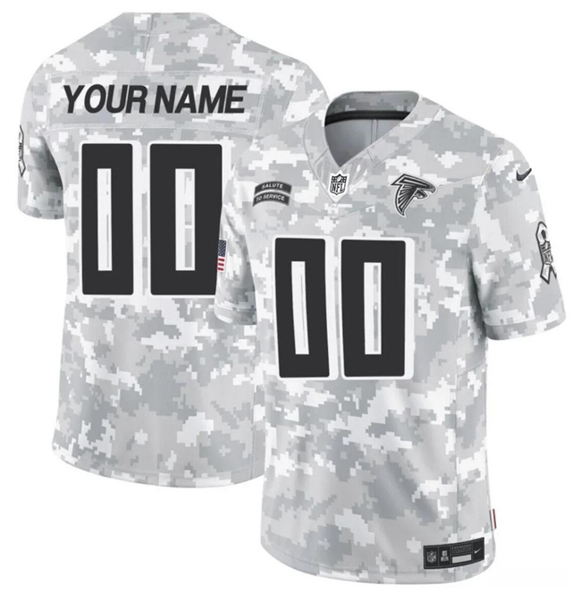 Youth Atlanta Falcons Active Player Custom 2024 F.U.S.E Arctic Camo Salute to Service Limited Stitched Football Jersey