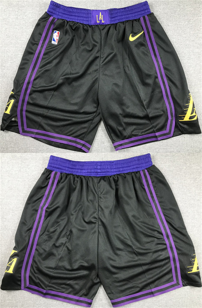 Men's Los Angeles Lakers Black Shorts (Run Small) Men's Los Angeles Lakers Black Shorts (Run Small)