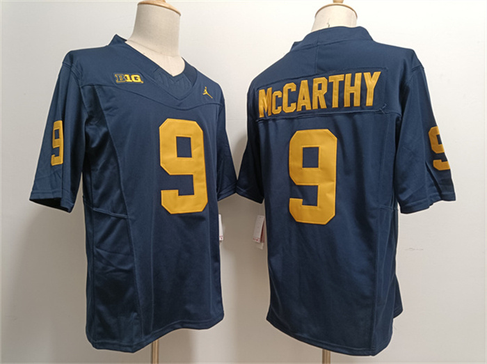 Men's Michigan Wolverines #9 J.J. McCarthy Navy Stitched Jersey Men's Michigan Wolverines #9 J.J. McCarthy Navy Stitched Jersey