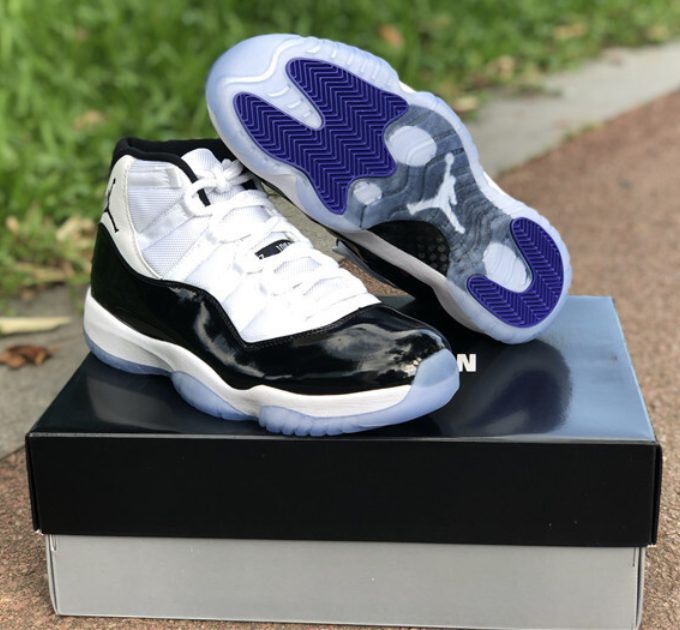 Men's Running weapon Air Jordan 11 White/Black Shoes 131