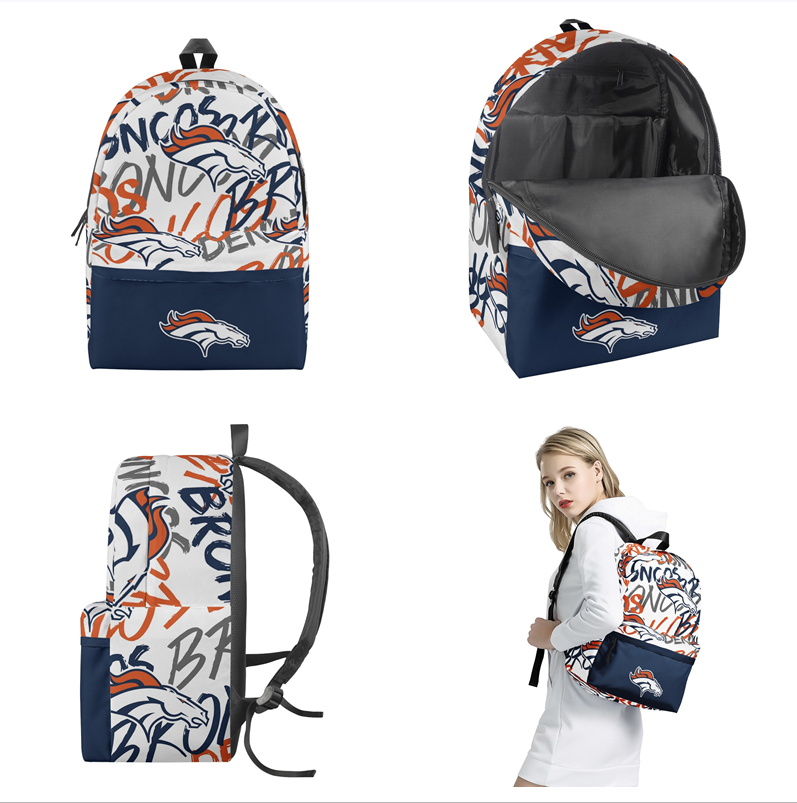 Denver Broncos All Over Print Polyester Backpack 001 Denver Broncos All Over Print Polyester Backpack 001