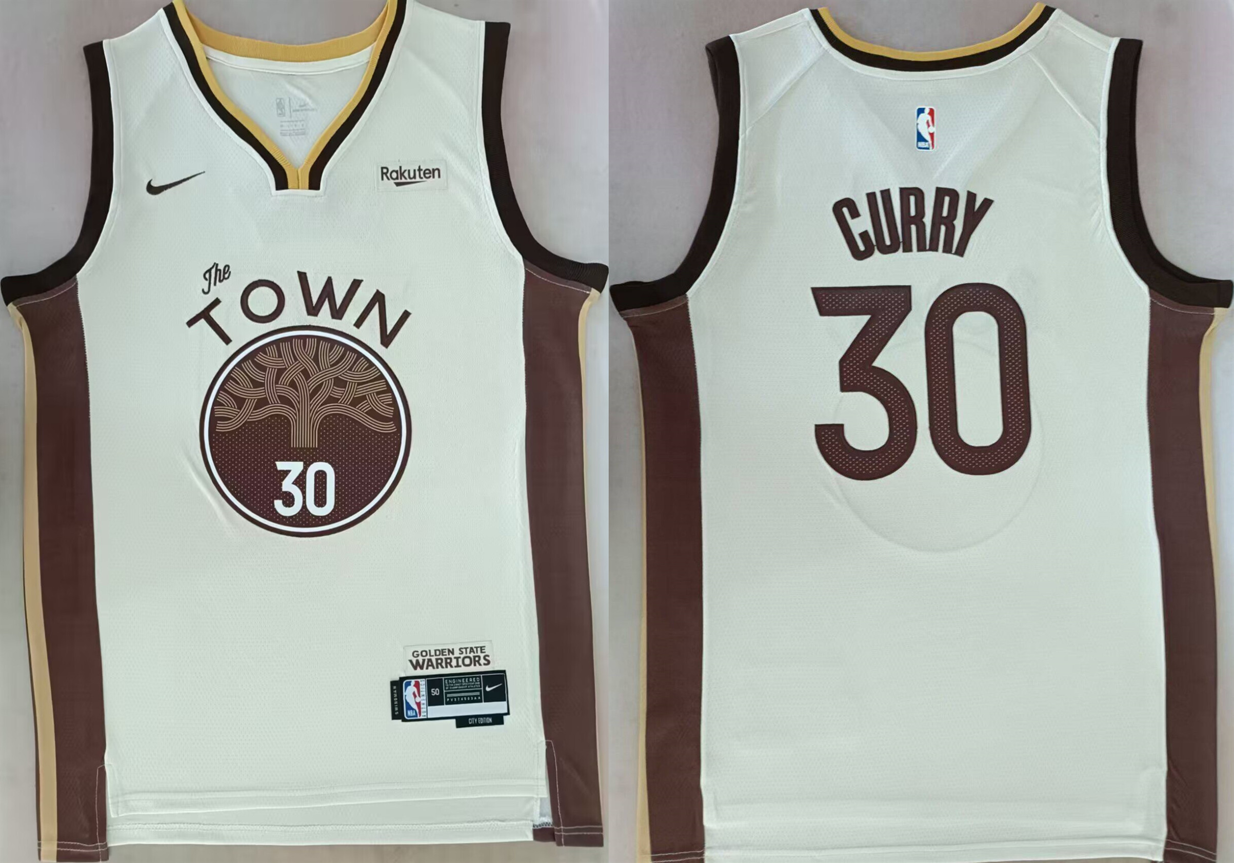 Men's Golden State Warriors #30 Stephen Curry White Stitched Basketball Jersey