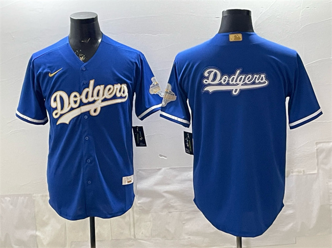 Men's Los Angeles Dodgers Team Big Logo Royal 2026 Alternate Gold Collection Stadium Stitched Baseball Jersey Men's Los Angeles Dodgers Team Big Logo Royal 2026 Alternate Gold Collection Stadium Stitched Baseball Jersey