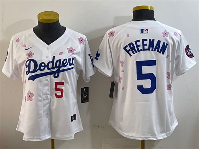 Youth Los Angeles Dodgers #5 Freddie Freeman White 2025 Tokyo Series Limited Stitched Baseball Jersey Youth Los Angeles Dodgers #5 Freddie Freeman White 2025 Tokyo Series Limited Stitched Baseball Jersey