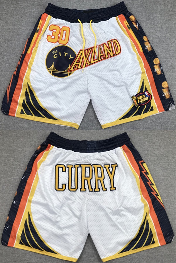 Men's Golden State Warriors #30 Stephen Curry White Shorts(Run Small) Men's Golden State Warriors #30 Stephen Curry White Shorts(Run Small)