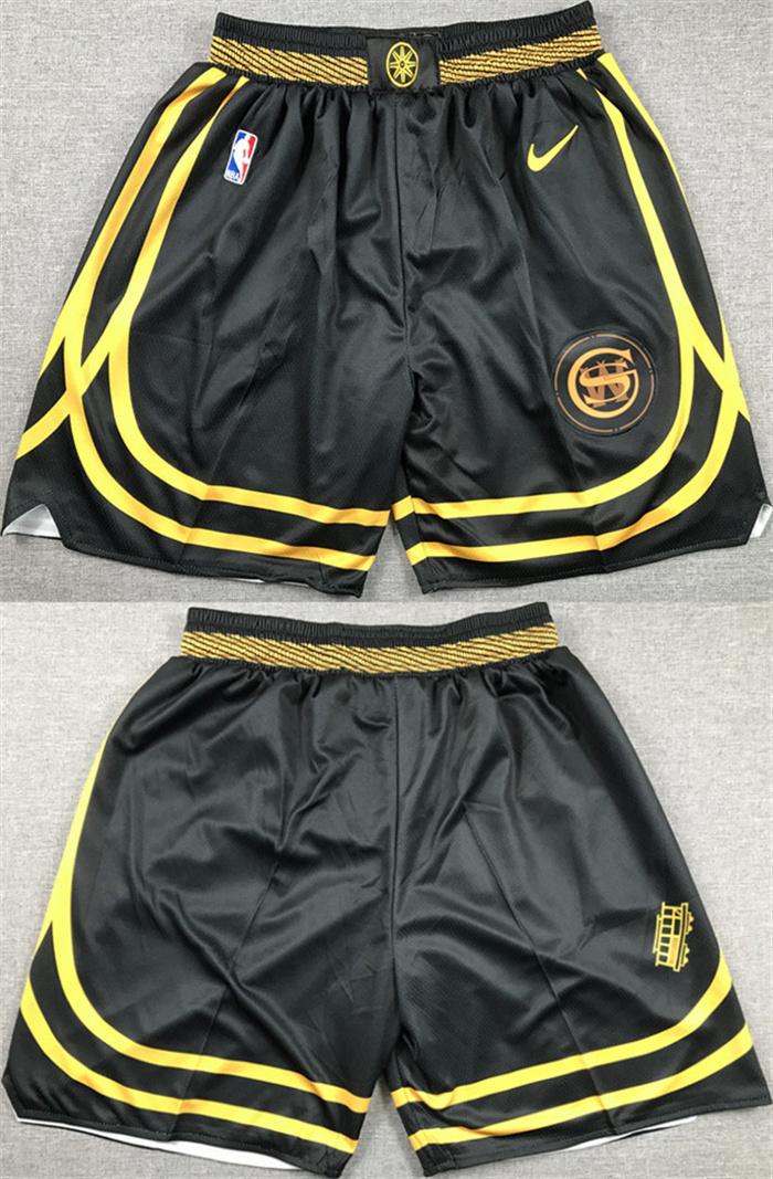 Men's Golden State Warriors Black City Edition Shorts(Run Small) Men's Golden State Warriors Black City Edition Shorts(Run Small)
