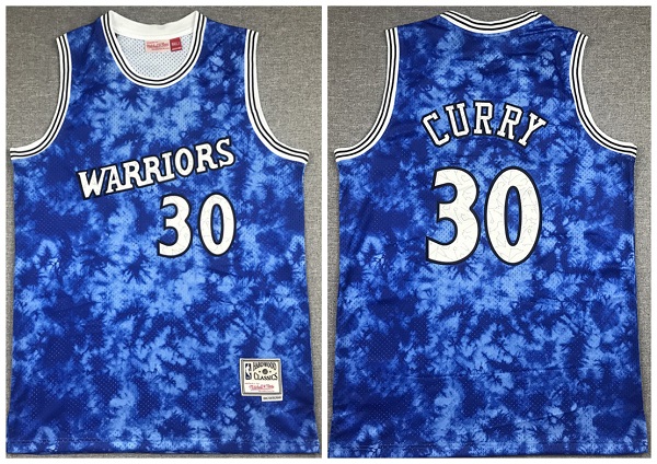 Men's Golden State Warriors #30 Stephen Curry Blue Classics Swingman Jersey